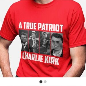Charlie Kirk Red Cotton Shirt